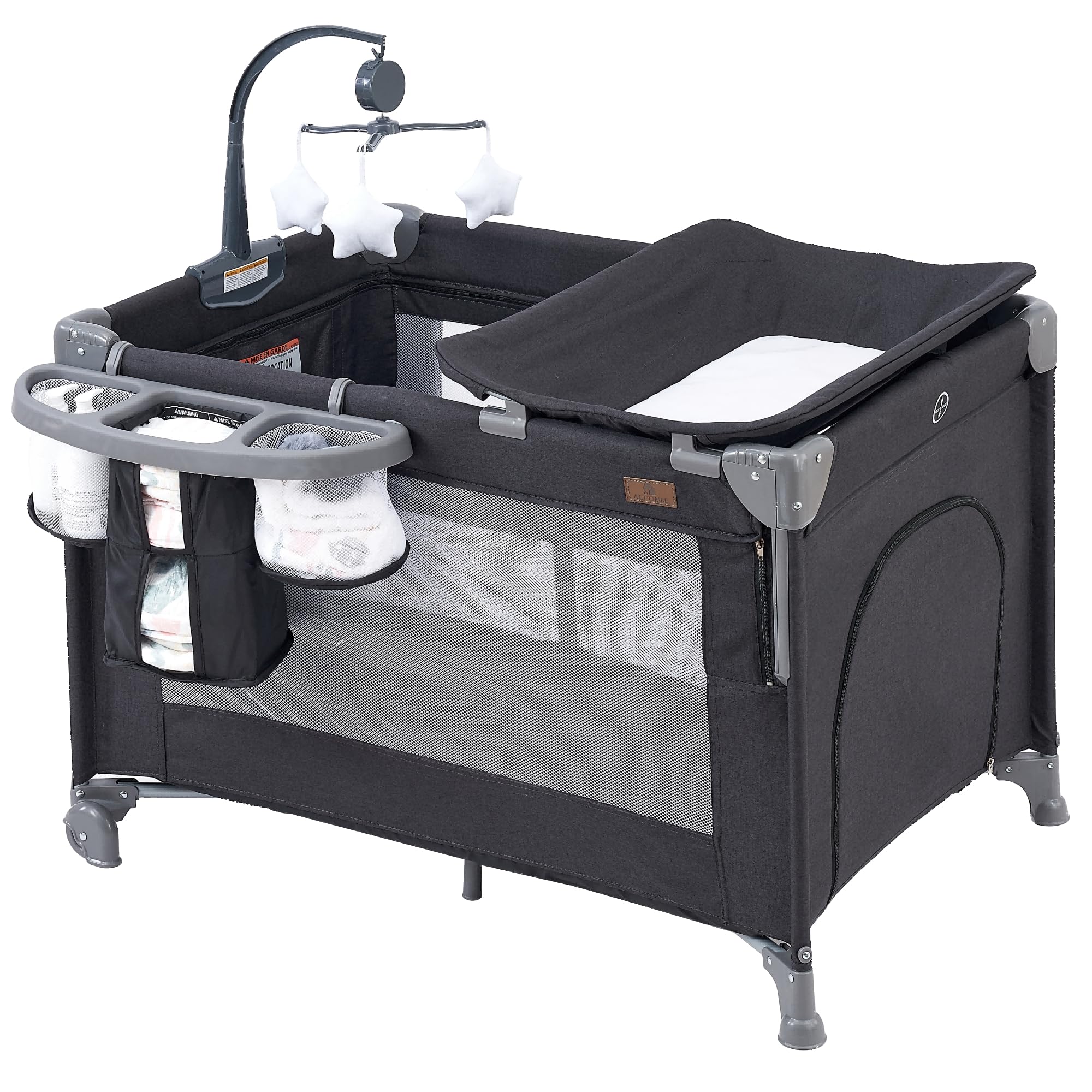 5 in 1 Baby Bedside Sleeper for Toddlers and Newborns with Bassinet and Storage
| Portable Bedside Crib with Mattress a